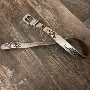 Silver Ed Hardy Rhinestone Belt  Sz Small
